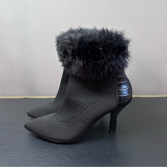 ADRIENNE VITTADINI Nano Cuff Stretch Cozy Faux Fur Booties - Picture 3 of 13